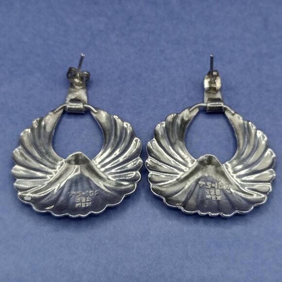 Sterling Silver 925 Door Knocker Earrings 16.9g Made in Mexico - Picture 5 of 6